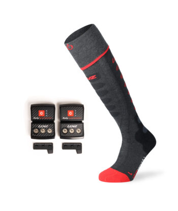 Lenz Heat sock 5.1 toe cap lämpösukat + Lenz Lithium pack rcB 2000 akkupari + USB latausasema